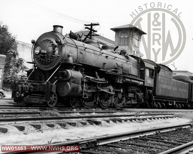 Class E-3 #504, Left 3/4 View - B&W,@ Durham Union Station, Durham, NC