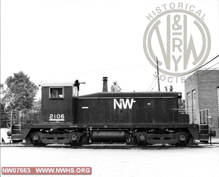 N&W Loco 2106 Class SW-1 at Engine Service Facility at Fort Wayne,IN July 30,1983