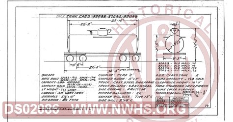 Tank Car 32034, Central of Georgia Railway Freight Equipment Diagram Book