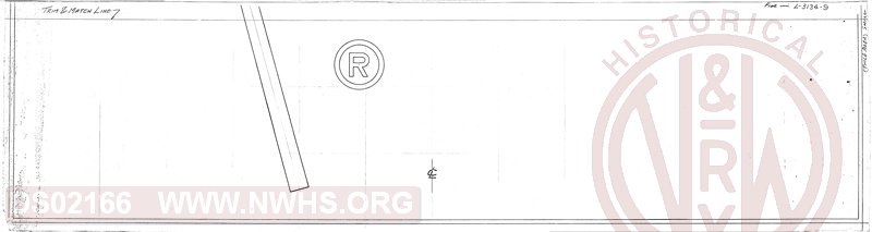 Stenciling and Painting, Emblem, for Wabash GE Diesels 500-514 (U25B).  (Wabash Flag emblem with "Follow the Flag")