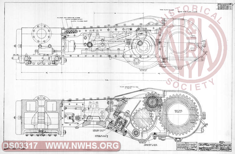 Franklin Locomotive Booster, Type "E", General Arrangement