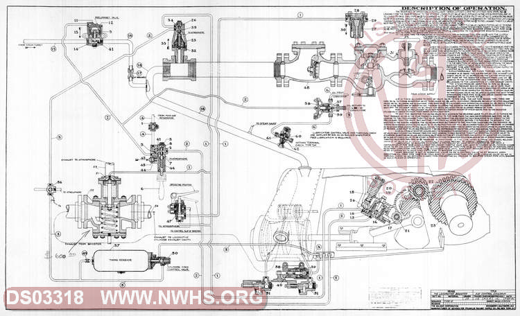 Franklin Locomotive Booster, Type E, Air control diagram