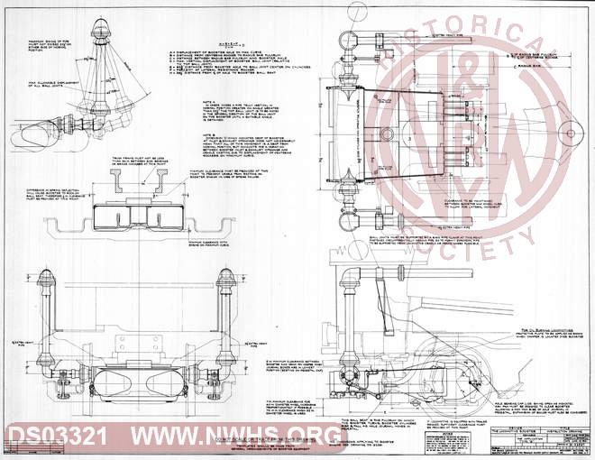 Franklin Locomotive Booster, Type "E",  Instruction Drawing