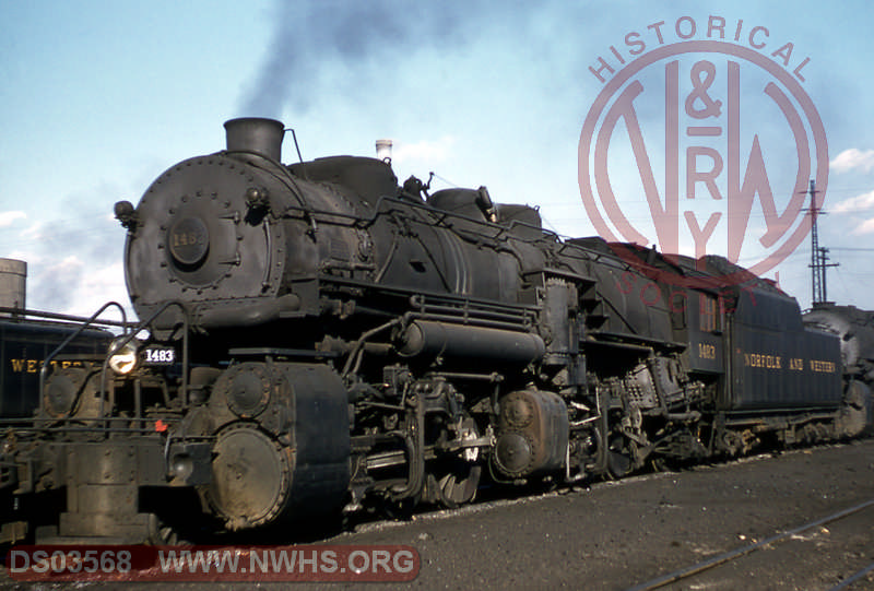 N&W Z1b 2-6-6-2 1483 sits at Shaffers Crossing - Roanoke