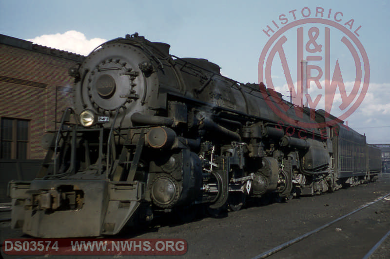 N&W A 2-6-6-4 1230 in another spot, Roanoke