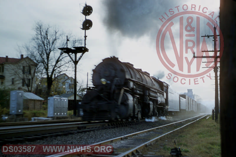 N&W Y6b 2-8-8-2 with northbound freight - Luray, Va