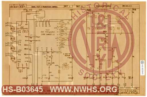 Schematic Diagram for U28B 1900-1929, Sheet 9 of 13,Wheel Slip & Transition Control, Propulsion Control