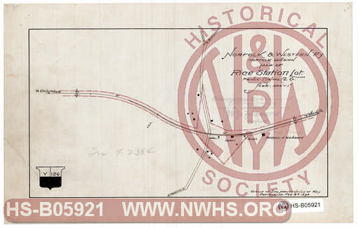 Map of Rice Station Lot at Rice, VA