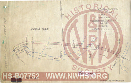 Guyandot & Tug River Railroad Co., Right of way required from Henry C. King, Wyoming & Mingo Counties, W.Va.