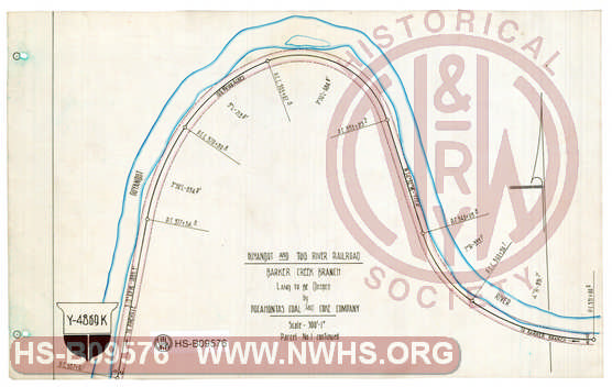 Guyandot and Tug River Railroad, Barker Creek Branch, Land to be deeded by Pocahontas Coal and Coke Company