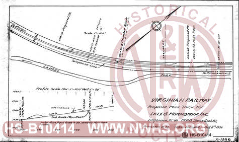 Proposed Mine Track for Lilly & Hornbrook Inc, Lillybrook WV, MP 8 Stone Coal Br.