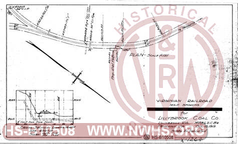 Map Showing [redacted] for Lillybrooke Coal Co., Virginian Rwy.