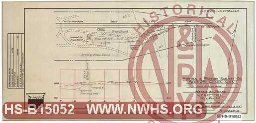 N&W Ry, Poca. Div. CL. Val. Dist., Pro Siding for Hayes & Peake, MP N419+4084', Honaker Va.