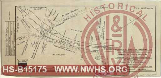 N&W Ry, Shenandoah Division, Easement for slop to be granted, Virginia State Highway Commission, MP 43+1750', Briggs, Clark County Virginia