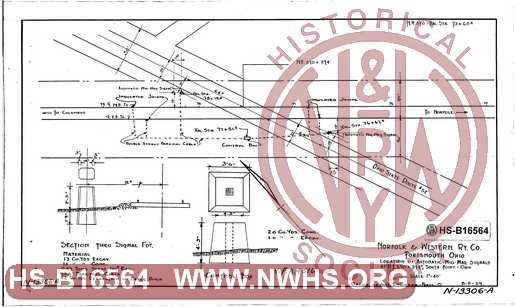 N&W Ry, Portsmouth Ohio, Location of automatic wig-wag signals at MP 570+394.0, South Point Ohio