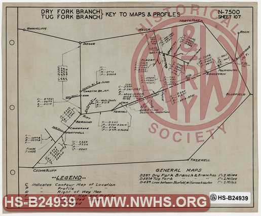 Buchanan County Surveys, Key to File Numbers of Maps and Profiles