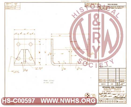 Side Bearing Stiffener Plate (for N&W Class G12 Gondolas)