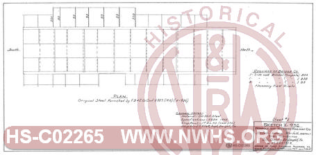 N&W RY, Norfolk Division, Norfolk District, Steel repairs for O.H. Coaling Br. Dwight, Va, MP N39+1713