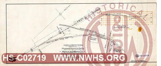 N&W Ry, Norfolk Division, Proposed extension to siding of Pierce and Akers Co., MP 0+3115', Durham Dist near Lynchburg, Va.