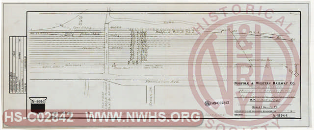 Middle Overhead Bridge -- proposed concrete center pier - M. P. N-362.2 - Bluefield, WV