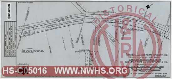 N&W Ry Hillsboro Branch, Land to be acquired from the Baltimore & Ohio Railroad Co.Hillsboro, OH