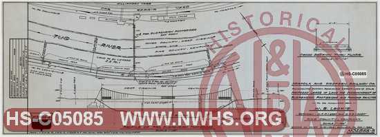 N&W Ry Pocahontas Division Leckie Spur, Proposed Lease of Land for Encroachment of Suspension Footbridge and Packing Facilities to be acquired from W.S. Leckie, between MP 0+4000' and MP 0+5050'