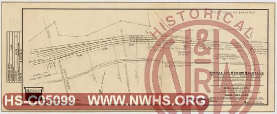 N&W Ry, Pocahontas Div. Radford Dist., Pro. Fire Hydrant and Fire Protection Line MP N360+1744' near Bluefield, W.Va.