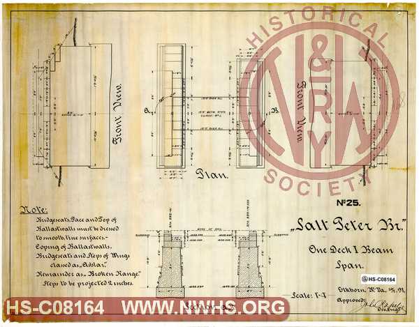 "Salt Peter Br.", One Deck I Beam Span