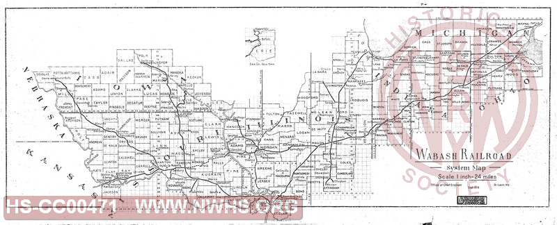 Wabash Railroad System Map