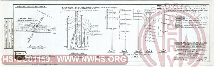 Columbus District, Overhead Power Line Crossing of the Ohio Midland Light & Power Co., MP N684+4690', Ashville OH