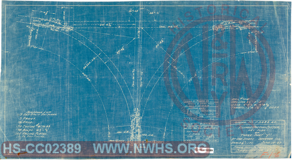 Illinois Traction System, Key Plan of Three Part Wye at Car Shops, Decatur IL