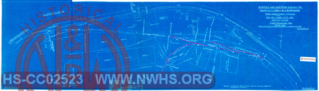 N&W Railway Co Radford Division - NC Extension, Proposed Additional Tracks for The New Jersey Zinc Co., MP 28+4278' Austinville, VA