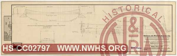 N&W Ry Pocahontas Division, Proposed Suspension Bridge across Tug River and Parking Space for Automobiles, MP 0+4125' near Aflex, KY