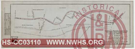 N&W Ry, Old Kingston Branch - Radford Division, Land to be Leased to E.F. Strong, Sta. 106+75 to Sta. 150+00, Chrsitiansburg, Va.