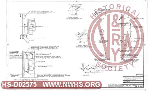 Coolant Expansion Tank and Instalation Details for 3CWDL Compressors GE U28B, U30B and U30C Locomotives