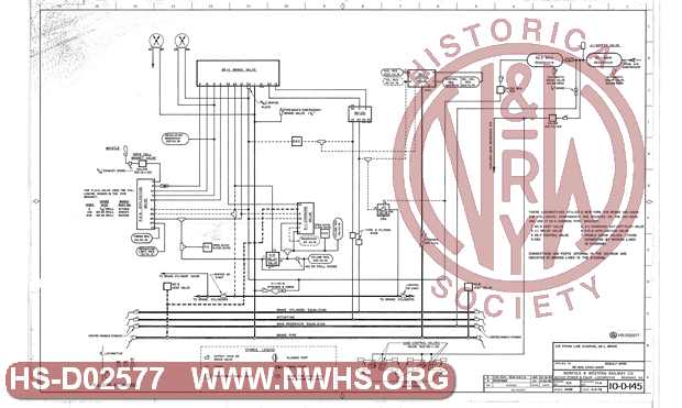 Air Piping Line Diagram 26L Brake Locos. Rebuilt GP9R Nos 2000-2003