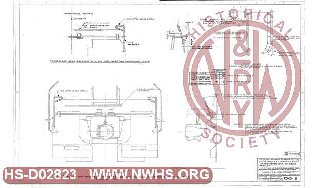 Application of N&W Style dual cut lever on Alco locos. Class T6 and former NKP RS3, RS11, RS36 and S4