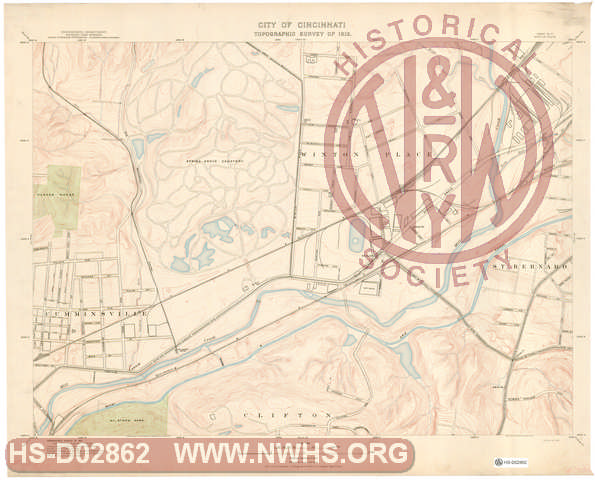 City of Cincinnati Topographic Survey - 1912 - Winton Place - Ivorydale