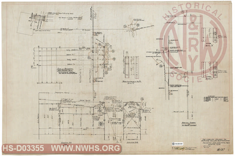 The Virginian Railway Company, Roanoke to Mullens Electrification, Princeton Substation Tie-In, Location Plan