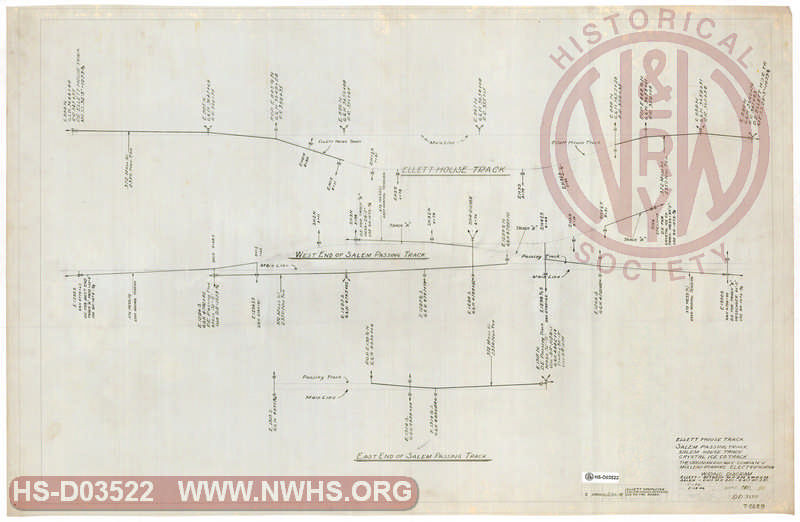 The Virginian Railway, Roanoke - Mullens Electrification, Wiring Diagram, Ellett - between MP 272 and MP 273, Salem - East MP 250 - East MP 2t51