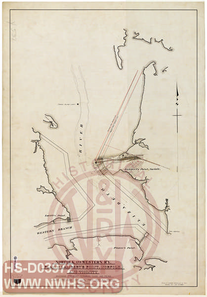 N&W R'y, Plan of Lambert's Point, Norfolk, and Vicinity, Showing present terminal yard and piers also proposed high coal pier and bulkhead