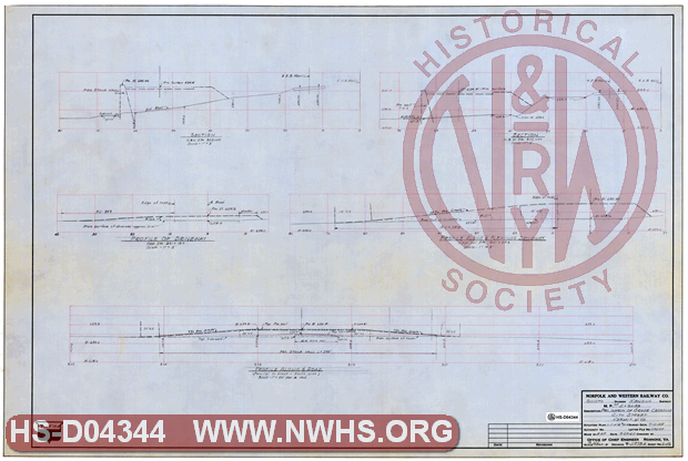 N&W Ry, Scioto Division Kenova District, MP Na5+3688', Pro. Improv. of Grade Crossing, City Street, Kermit, W.Va.