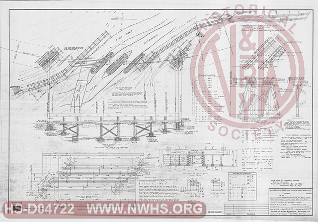 Guyandot and Tug River Railroad Co., Final Record of Trestle for East Leg of Wye Track over Neds Branch and County Road at Gilbert Yard