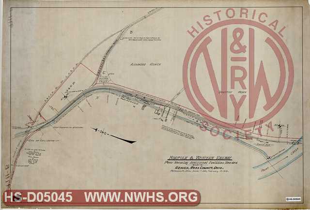 N&W Ry, Plan Showing Additional Facilities Needed at Renick, Ross County, OH