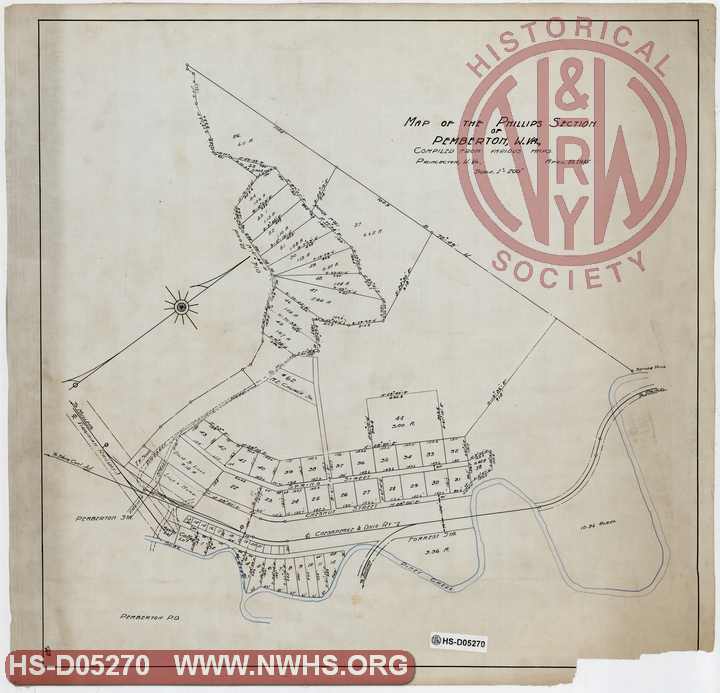 Map of the Phillips Section of Pemberton, W.Va.