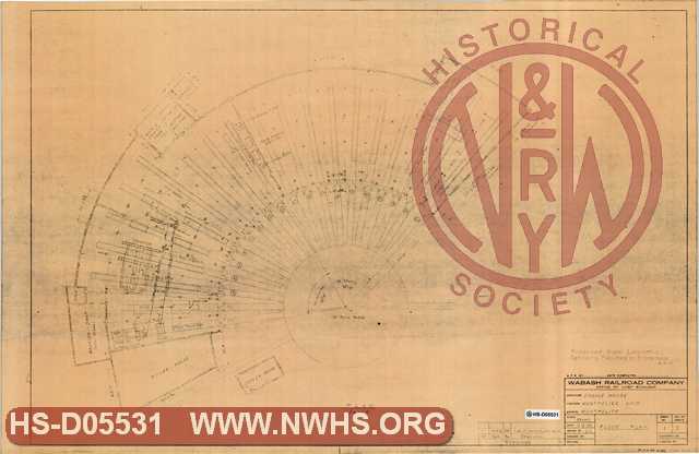 Floor Plan, Engine House [Roundhouse], Montpelier Ohio, Proposed Diesel Locomotive Servicing Facilities in Roundopuse