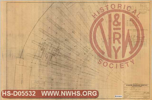 Body Support Location & Foundation Details, Engine House [Roundhouse], Montpelier Ohio, Proposed Diesel Locomotive Servicing Facilities in Roundhouse