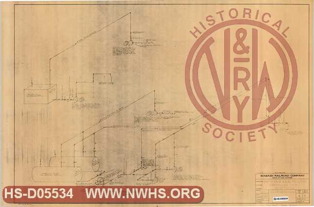 Oil Piping Diagram, Engine House Diesel Facilities [Roundhouse], Montpelier Ohio