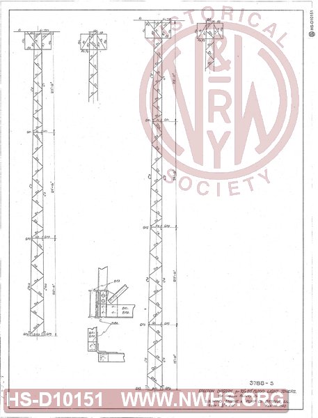 Erection diagram of 70' & 85' flood light towers