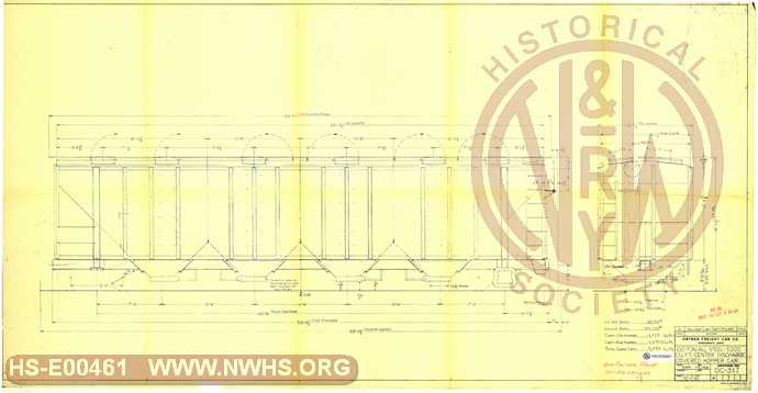 100 Ton - All Steel - 5200 cu. ft. Center Discharge Covered Hopper Car (for N&W Class HC16 Covered Hoppers)